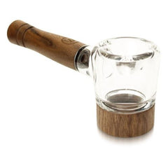 MARLEY NATURAL GLASS & WALNUT SPOON PIPE