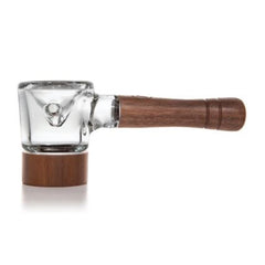 MARLEY NATURAL GLASS & WALNUT SPOON PIPE